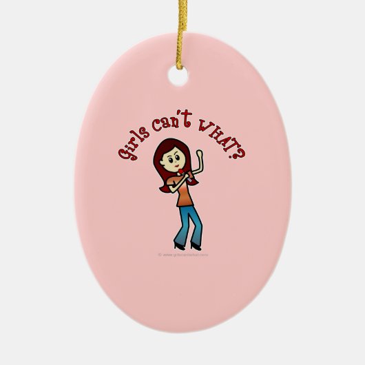 Light Girl Singer Keramisch Ornament (Voorkant)