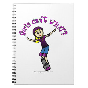 Light Girl Skater met Helmet Notitieboek