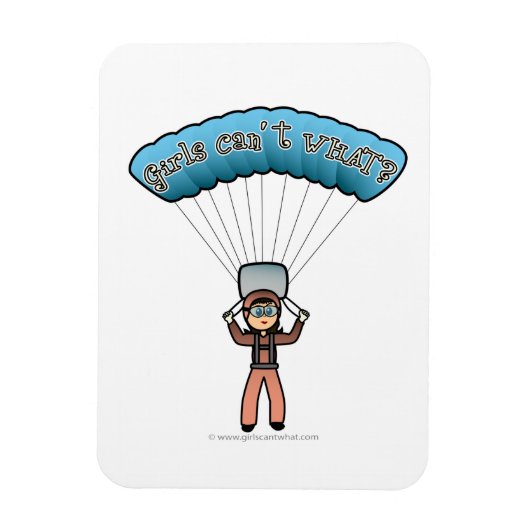 Light Girl Sky Diver Magneet (Verticaal)