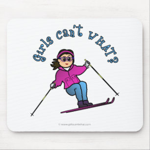 Light Girl Snow Skiing Muismat