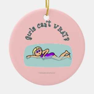 Light Girl Swimming Keramisch Ornament