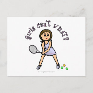 Light Girls Tennis-speler Briefkaart