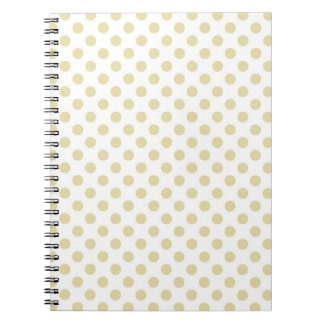 Light Gold Polka Dot Notitieboek