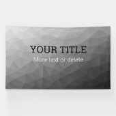 Light gray geometric mesh Triangle custom text Spandoek (Horizontaal)