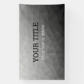 Light gray geometric mesh Triangle custom text Spandoek (Verticaal)