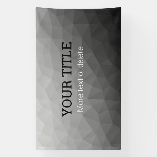 Light gray geometric mesh Triangle custom text Spandoek (Verticaal)