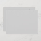 Light Gray Post Card Personalized Greeting Design Briefkaart (Voorkant / Achterkant)