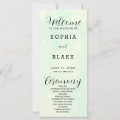 Light Green and White Modern Wedding Programme (Voorkant)