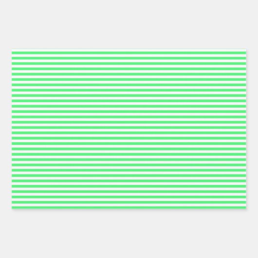 Light Green and White Stripes Chevron Polka Dots Inpakpapier Vel (Voorkant 2)