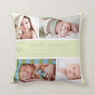 Light Green Birth Announcement Sierkussen