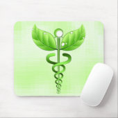 Light Green Caduceus Alternative Medicine Muismat (Met muis)
