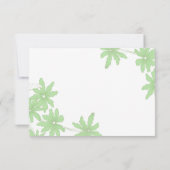 Light Green Daisies Wedding RSVP Response Kaart (Achterkant)