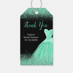 Light Green Dress Faux Glitter Sweet 16 Birthday Cadeaulabel