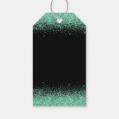 Light Green Dress Faux Glitter Sweet 16 Birthday Cadeaulabel (Achterkant)