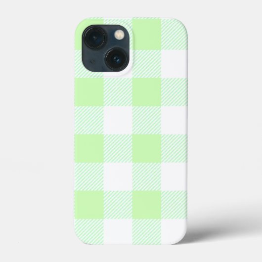 Light Green Gingham Check Patroon Case-Mate iPhone Case (Achterkant)