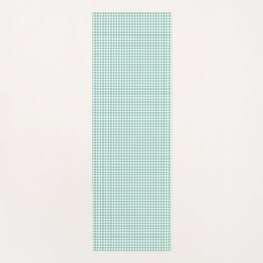 Light Green Gingham Pattern Small Check Plaid Yogamat (Voorkant)