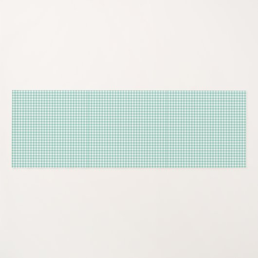 Light Green Gingham Pattern Small Check Plaid Yogamat (Voorkant (horizontaal))
