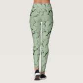 light green leggings with tie-dye design (Dos)