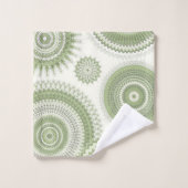 Light Green Multi Mandala  Bad Handdoek (Wasdoekje)