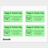 Light Green Saint Patrick Business Rechthoekige Sticker (Vel)