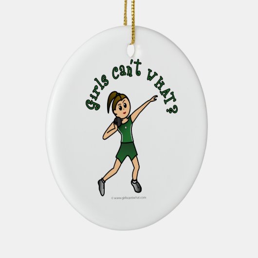 Light Green Shot Keramisch Ornament (Rechts)