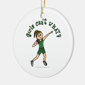 Light Green Shot Keramisch Ornament (Links)