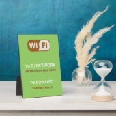 Light Green Simple Elegant WiFi Info Fotoplaat (Zijkant)