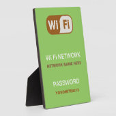 Light Green Simple Elegant WiFi Info Fotoplaat (Zijkant)