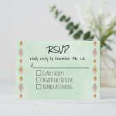 Light Green Southwestern Theme RSVP (Staand voorkant)