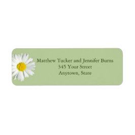 Light Green White Daisy Envelope Adresetiketten Etiket
