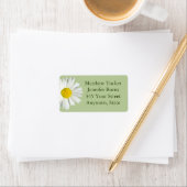 Light Green White Daisy Envelope Adresetiketten Etiket (Insitu)