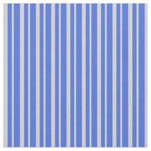 Light Grey and Royal Blue Stripes Pattern Stof