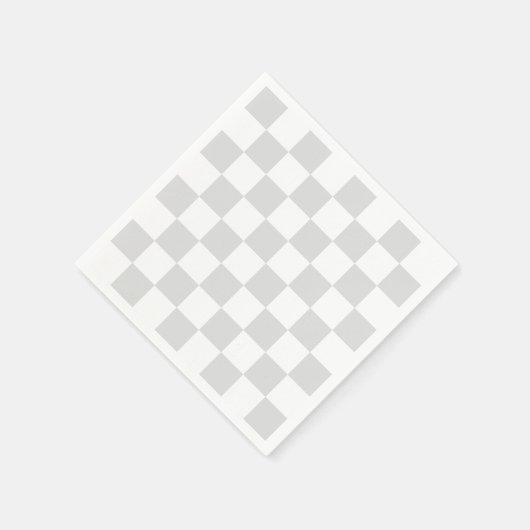 Light Grey and White Checker Pattern Servetten (Hoek)