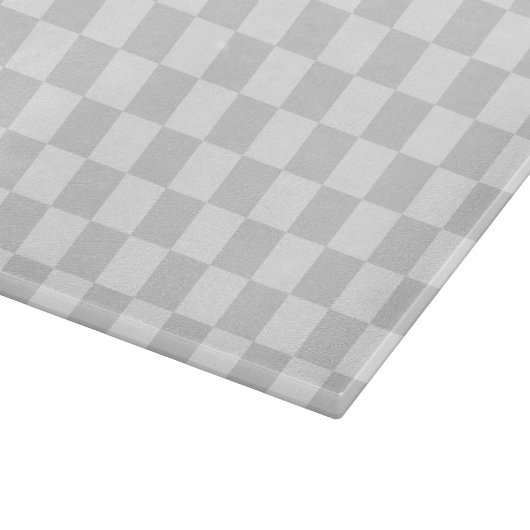 Light Grey and White Checker Pattern Snijplank (Hoek)