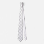 Light Grey and White Checker Pattern Stropdas (Voorkant)