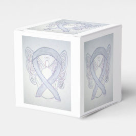 Light Grey Awareness Ribbon Angel Party Favor Box Bedankdoosjes