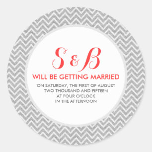 Light Grey Chevron Pattern Texture 3b Ronde Sticker