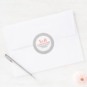 Light Grey Chevron Pattern Texture 3b Ronde Sticker (Envelop)