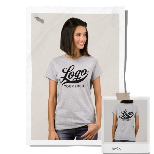 Light Grey Company Logo Swag Business Women T-Shir T-shirt