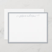 Light Grey Elegant Modern Meys Classic Script Notitiekaartje (Voorkant / Achterkant)