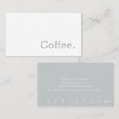 Light Grey Flannel Loyalty Coffee Punch-kaart (Voorkant / Achterkant)