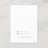 Light Grey Floral Earring Jewelry Display Visitekaartje (Achterkant)