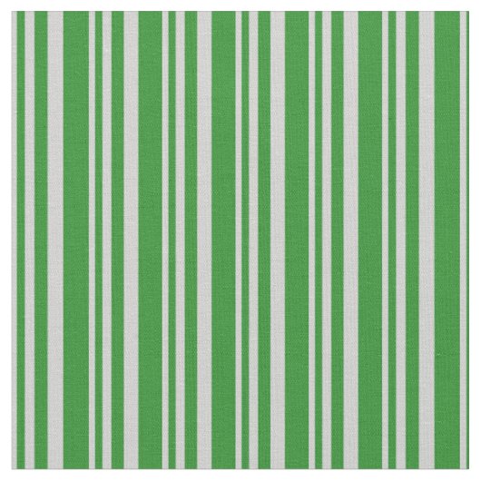 Light Grey & Forest Green Lines Pattern Stof (Close Up)