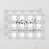 Light Grey Gingham Books Request Insert Kaart (Voorkant / Achterkant)