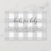 Light Grey Gingham Books Request Insert Kaart (Voorkant)