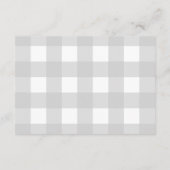Light Grey Gingham Books Request Insert Kaart (Achterkant)