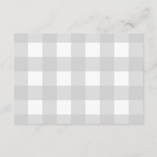 Light Grey Gingham Books Request Insert Kaart (Achterkant)