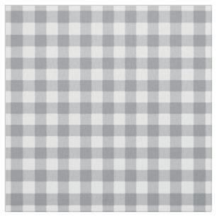 Light Grey Gingham Stof
