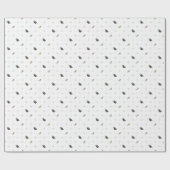 Light Grey Graduation Caps and Diploma Pattern Cadeaupapier (Vlak)