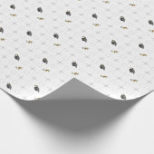 Light Grey Graduation Caps and Diploma Pattern Cadeaupapier (Hoek)